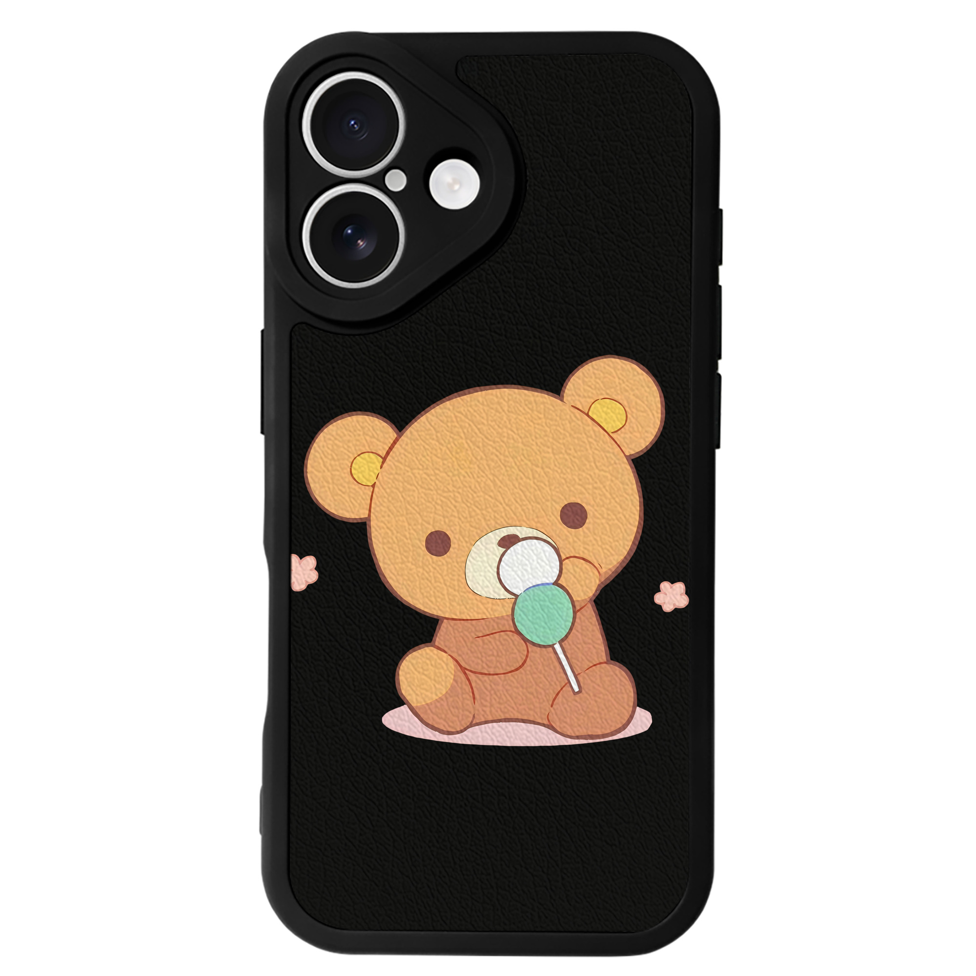 （画像用） リラックマ リラックマ キイロイトリ Rilakkuma Korilakkuma Kiiroitori 【iPhone 16シリーズ対応】シリコンスマホケース（レザー調） 材質：シリコン